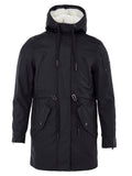 Parka con Coulisse in Blu con Sheep Fur Moose Knuckles