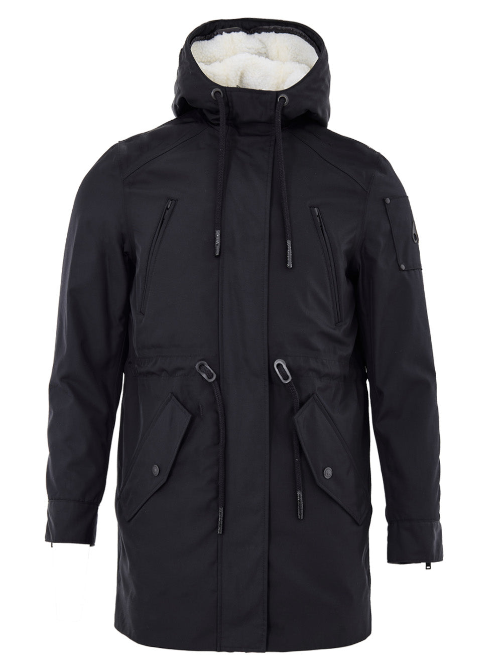 Parka con Coulisse in Blu con Sheep Fur Moose Knuckles