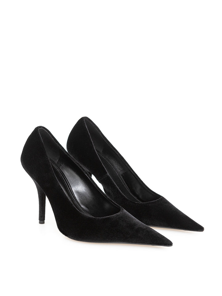 Zapatos de tacón de terciopelo negro Balenciaga