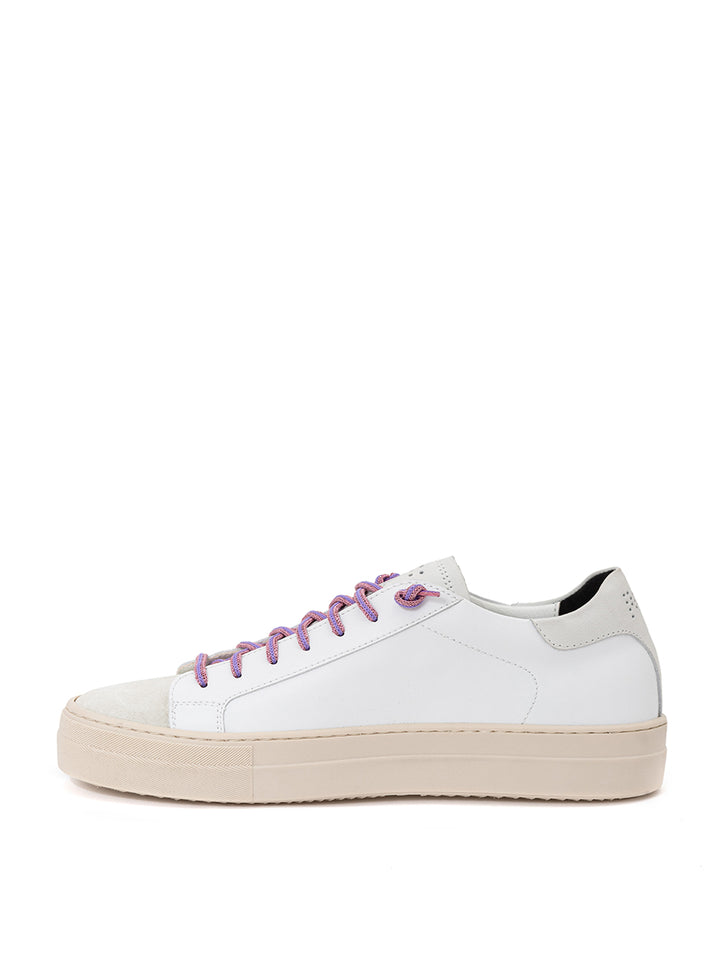 Zapatilla Thea de piel blanca P448