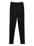 Schwarze Schneiderhose mit metallicfarbenem Detail von Gucci