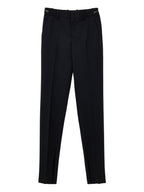Schwarze Schneiderhose mit metallicfarbenem Detail von Gucci