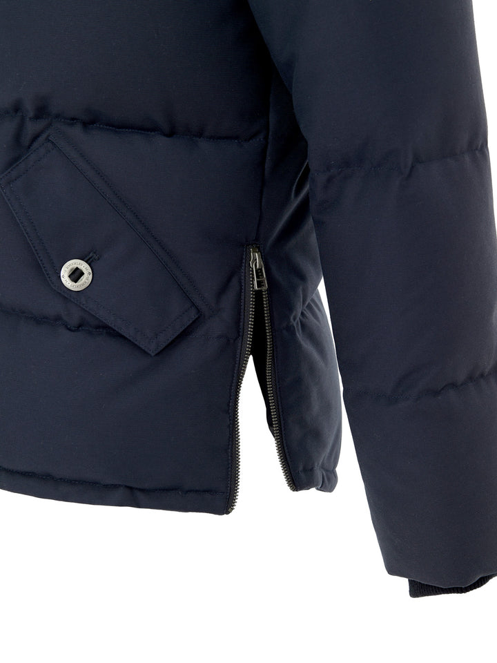 Giubbino Imbottito in Tessuto Blu Moose Knuckles