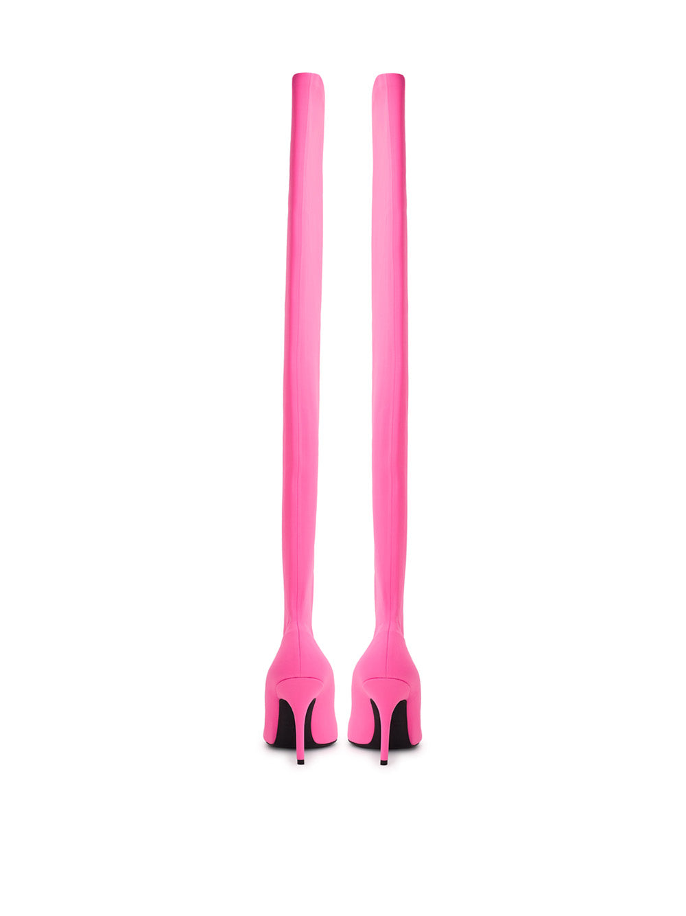 Bota por encima de la rodilla en rosa fluo Knife Balenciaga