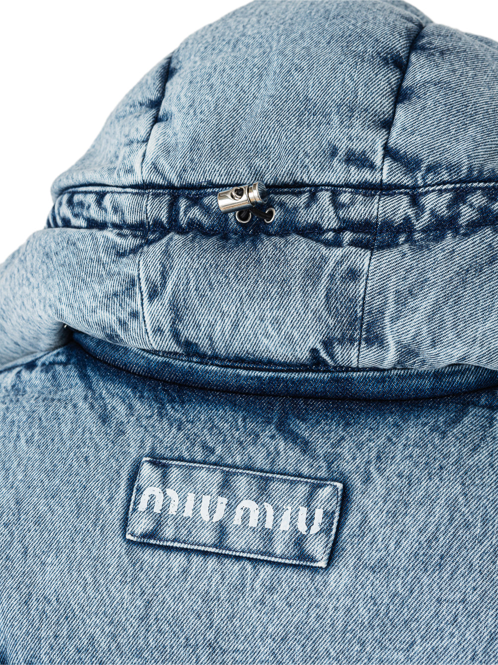 Miu Miu Denim Puffy Daunenjacke