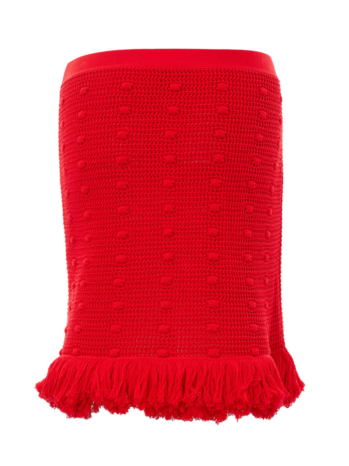 Bottega Veneta Pom Pom Knitting Skirt