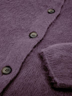 Cardigan con Colletto alla Corena in Bordeaux Gran Sasso
