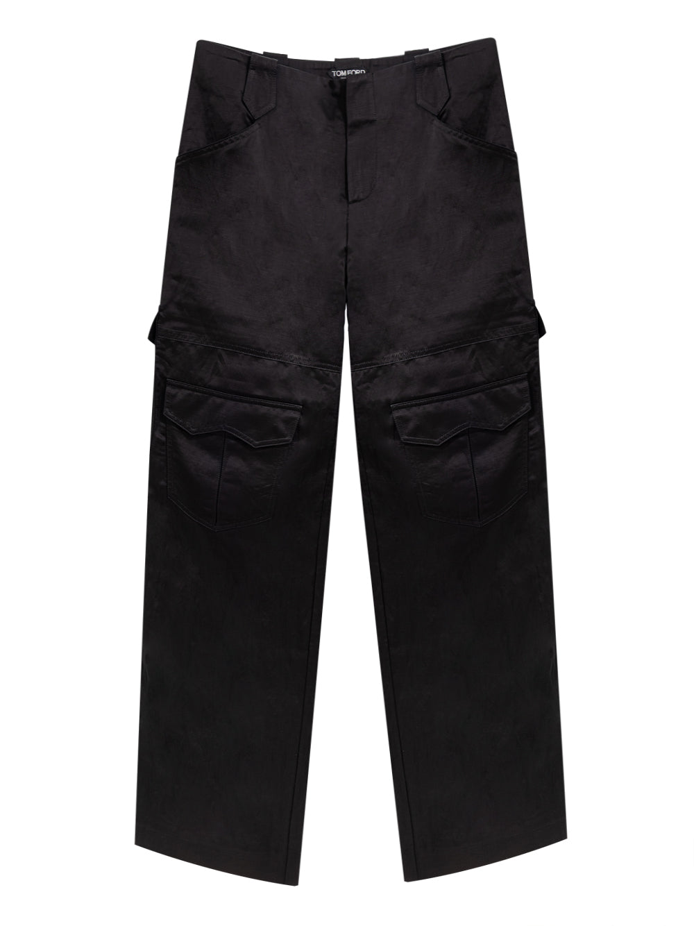 Pantalone Cargo in Viscosa Nera Tom Ford
