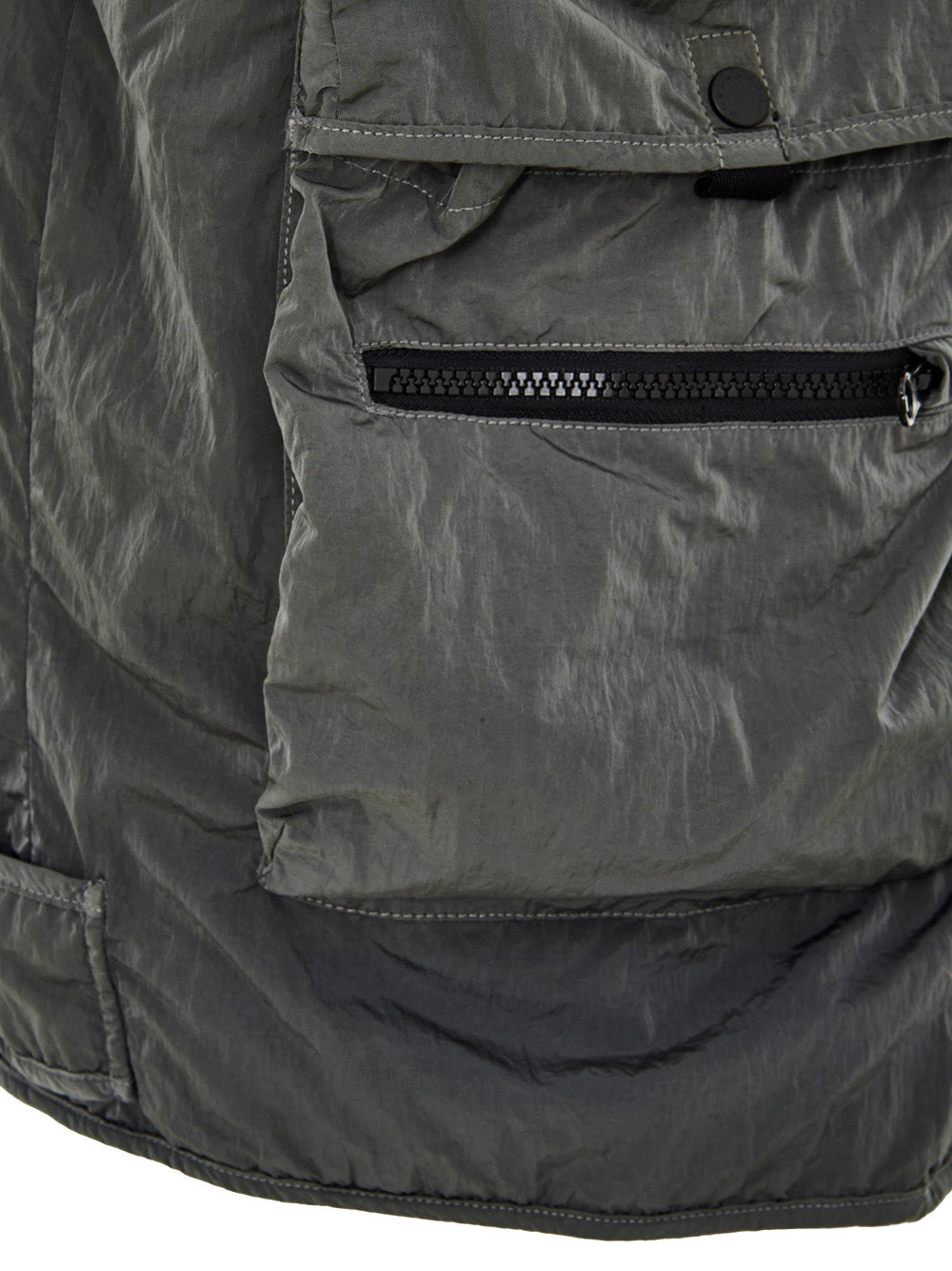 Giubbino Smanicato in Tessuto Tecnico Grigio Paul & Shark