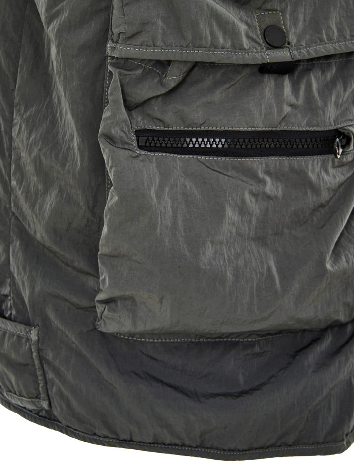 Giubbino Smanicato in Tessuto Tecnico Grigio Paul & Shark