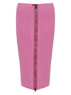 Gonna a Tubino con zip in Maglia Rosa Tom Ford