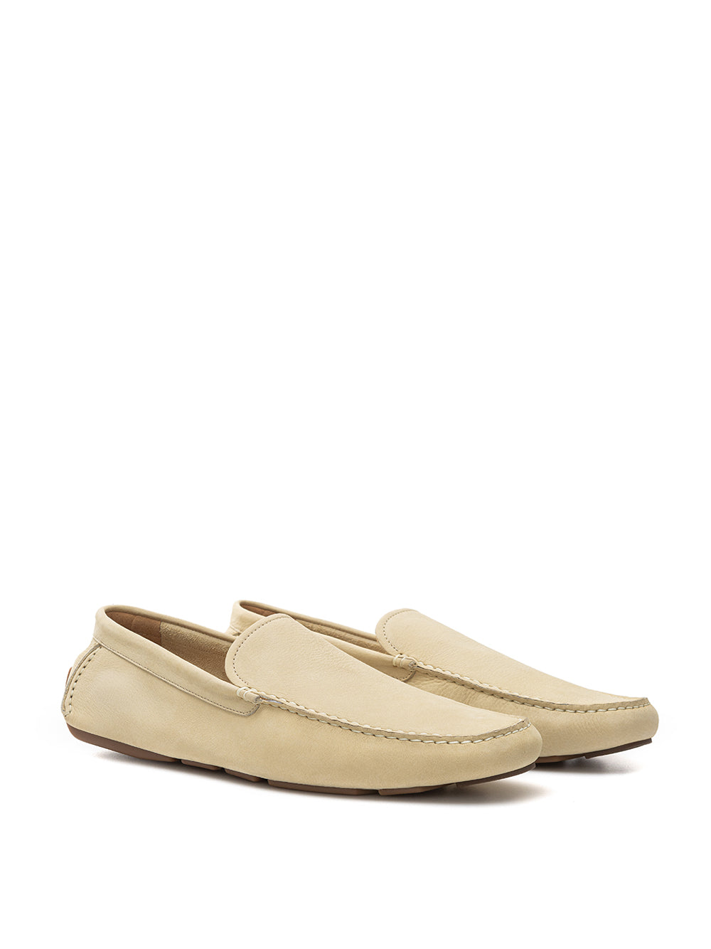 Beige Bally suede moccasin