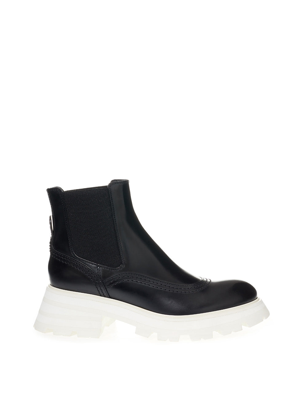 Stivaletti Chelsea Alexander McQueen tacco Bianco
