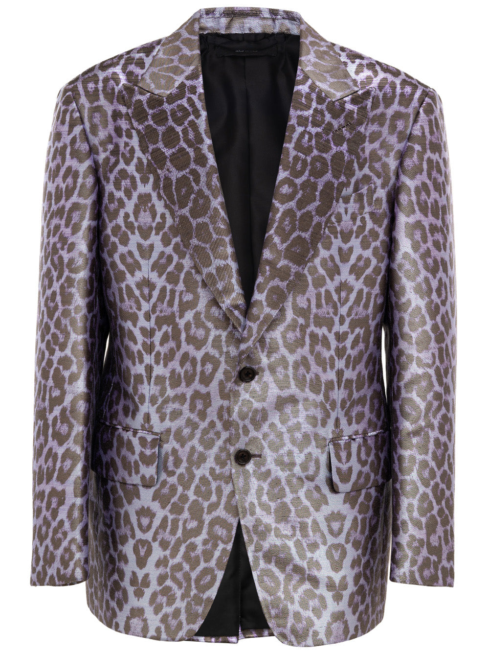 Tom Ford Giacca Monopetto Uomo - Maculata Viola e Nero