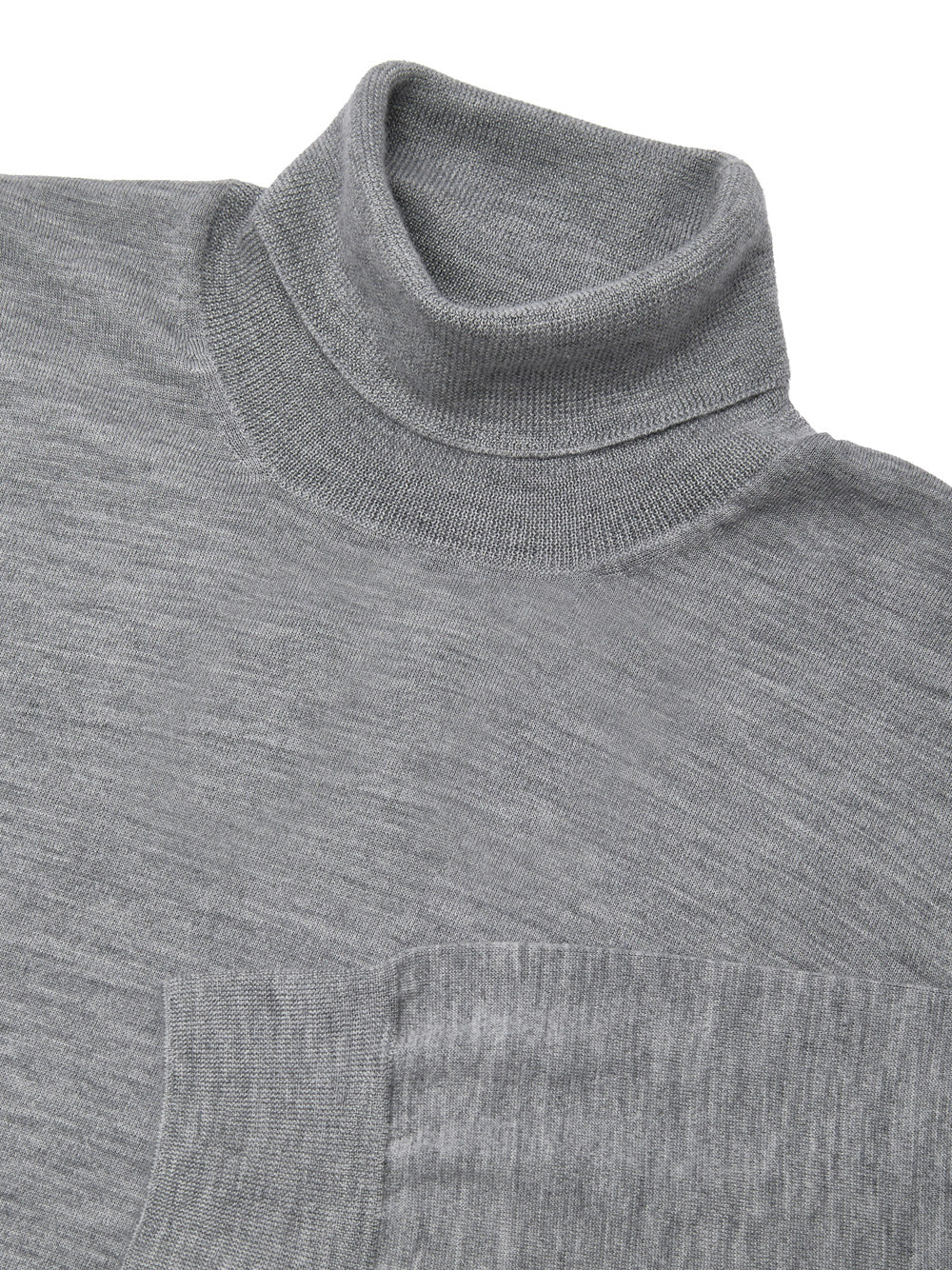 Maglione Dolcevita in Cashmere e Seta Grigio Gran Sasso