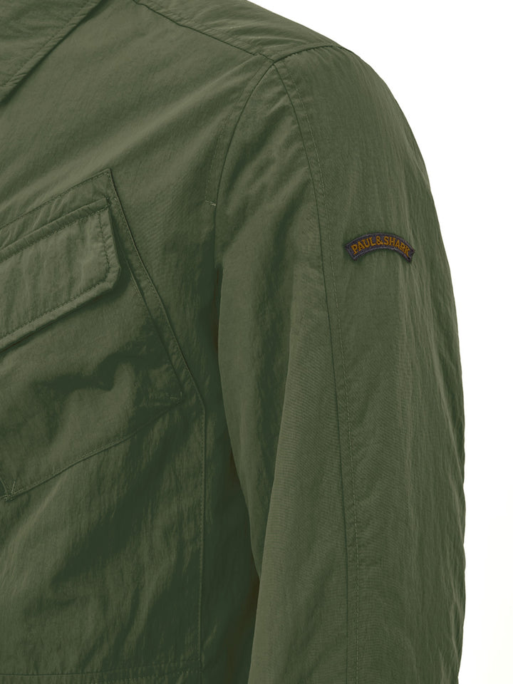 Giubbino Overshirt in Tessuto Tecnico Verde Paul & Shark