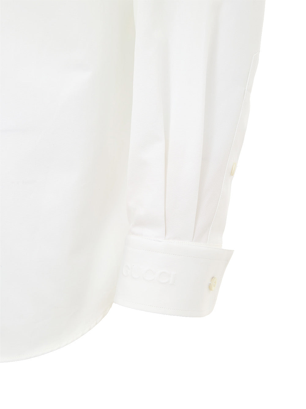 Camicia in Popeline di Cotone con Doppio Colletto Gucci