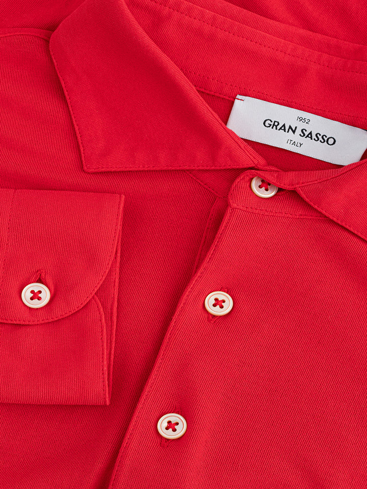 Gran Sasso Langarm-Poloshirt aus Baumwolle