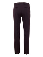 Pantalone Sartoriale Bordeaux con Ricamo Logo Gucci