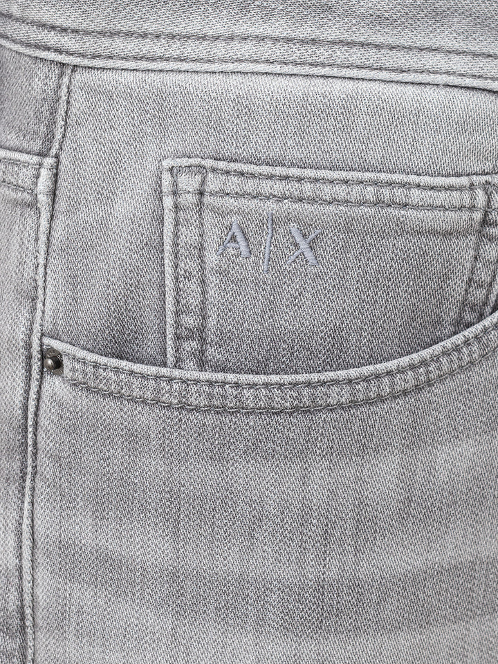 Armani Exchange jeans grises de cinco bolsillos