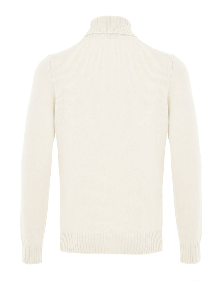 Maglione Dolcevita in Lana Bianco Gran Sasso