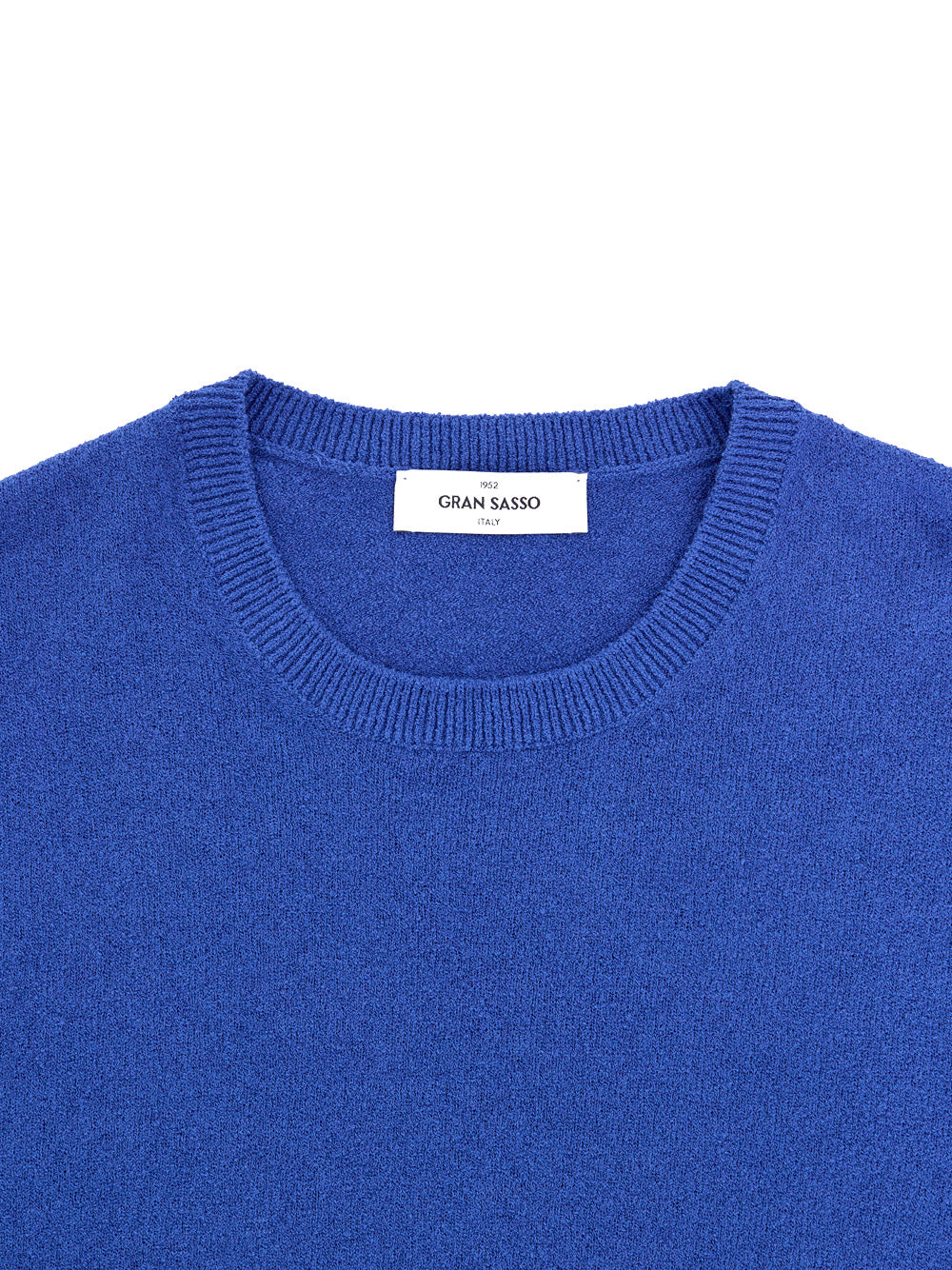 Maglia Mezza Manica Effetto Knitwear in Blu Gran Sasso