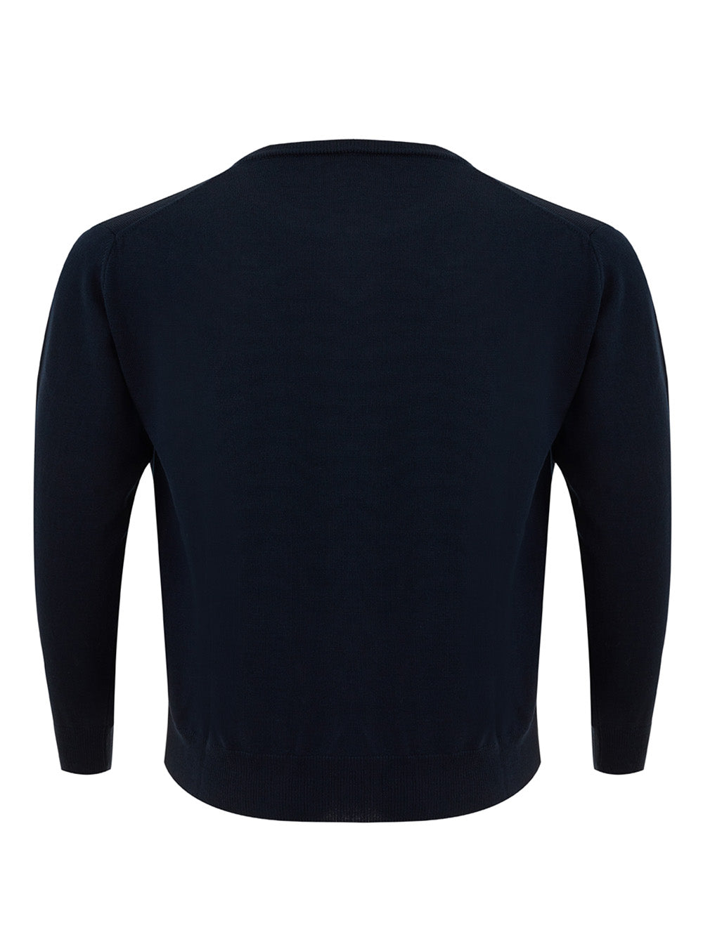 Blauer Ferrante-Pullover mit Rundhalsausschnitt