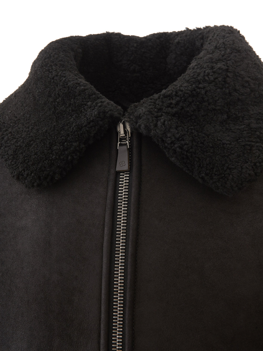 Lardini black sheepskin jacket