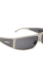 Occhiali da Sole Avvolgenti in Metallo Silver Bottega Veneta