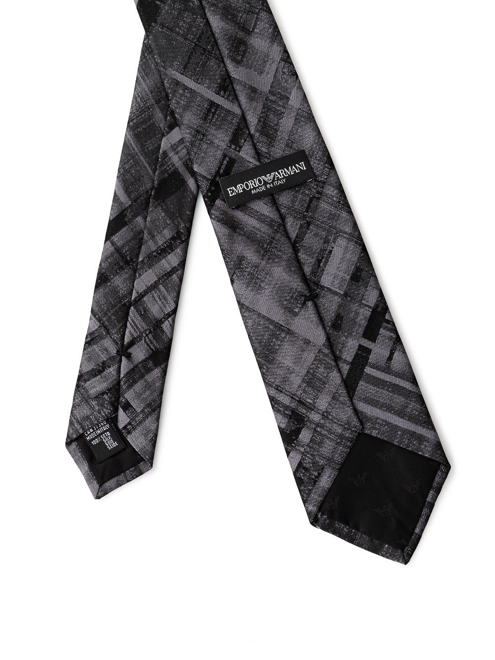 Anthracite Silk Tie by Emporio Armani