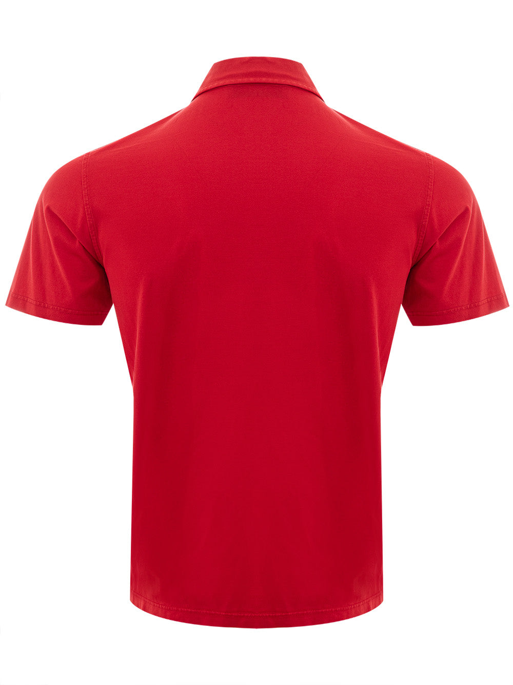 Gran Sasso rotes schottisches Garn-Poloshirt