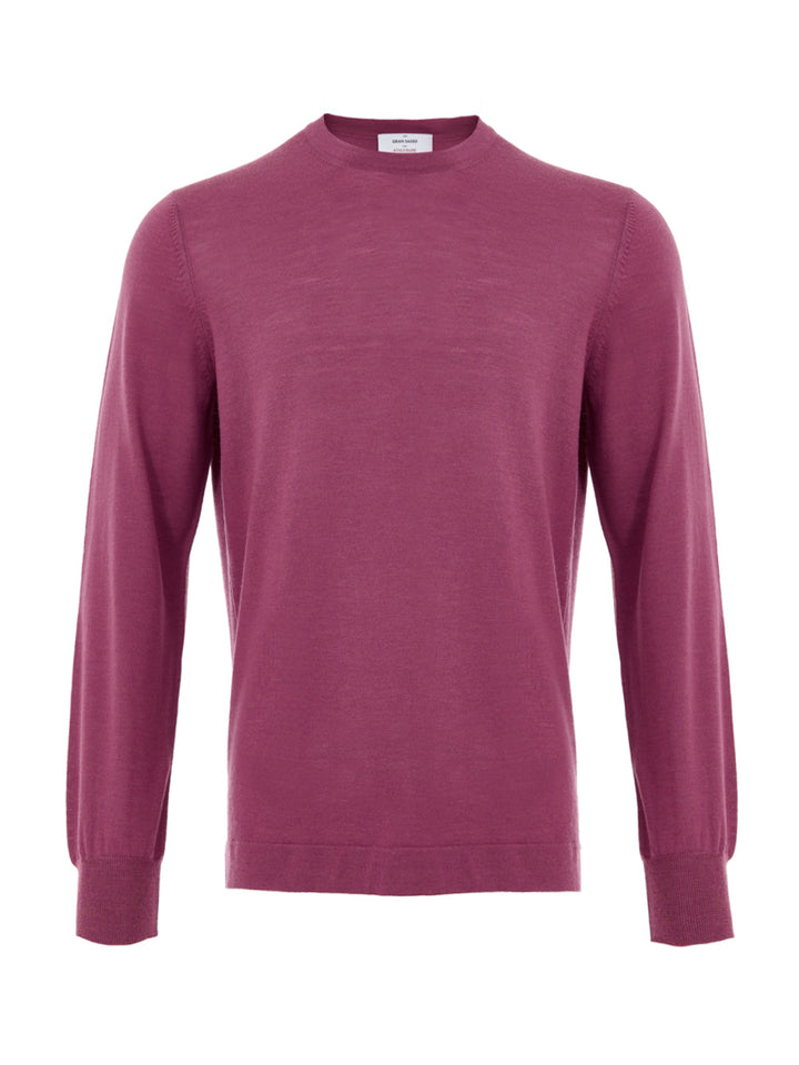 Maglia Girocollo in Lana Viola Gran Sasso