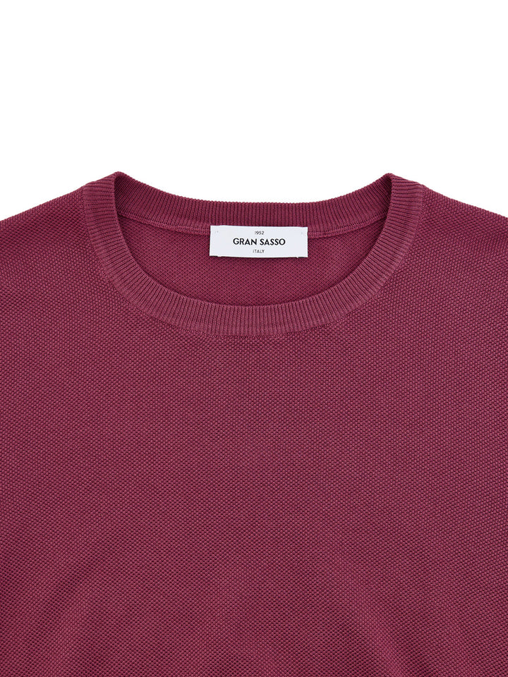 Maglione Girocollo Viola in Cotone Gran Sasso