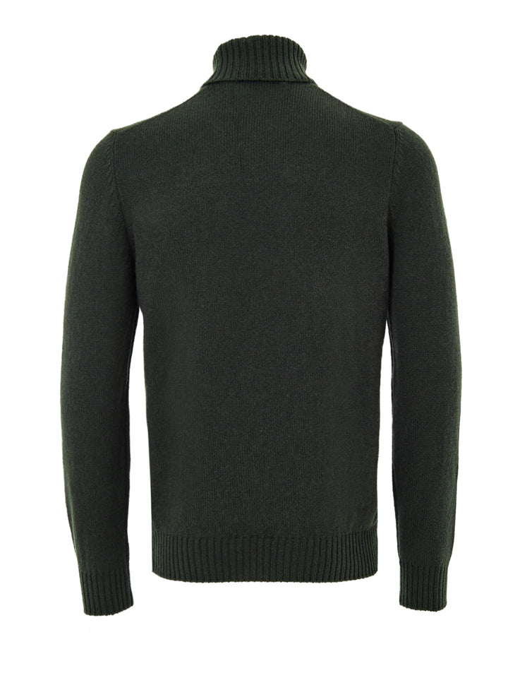Maglione Dolcevita in Lana Verde Scuro Gran Sasso