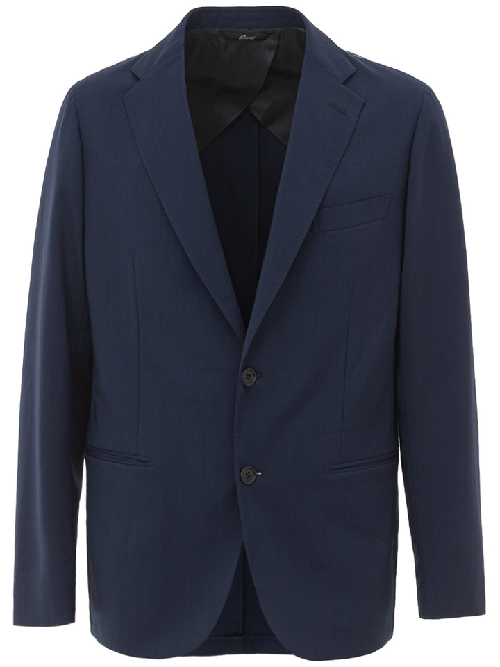 Chaqueta casual azul de botonadura simple Brioni