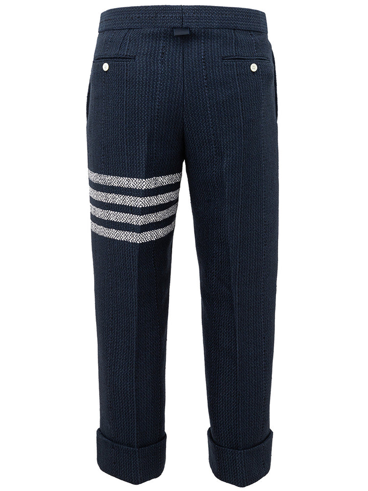 Pantalone in Tweed blu Thom Browne