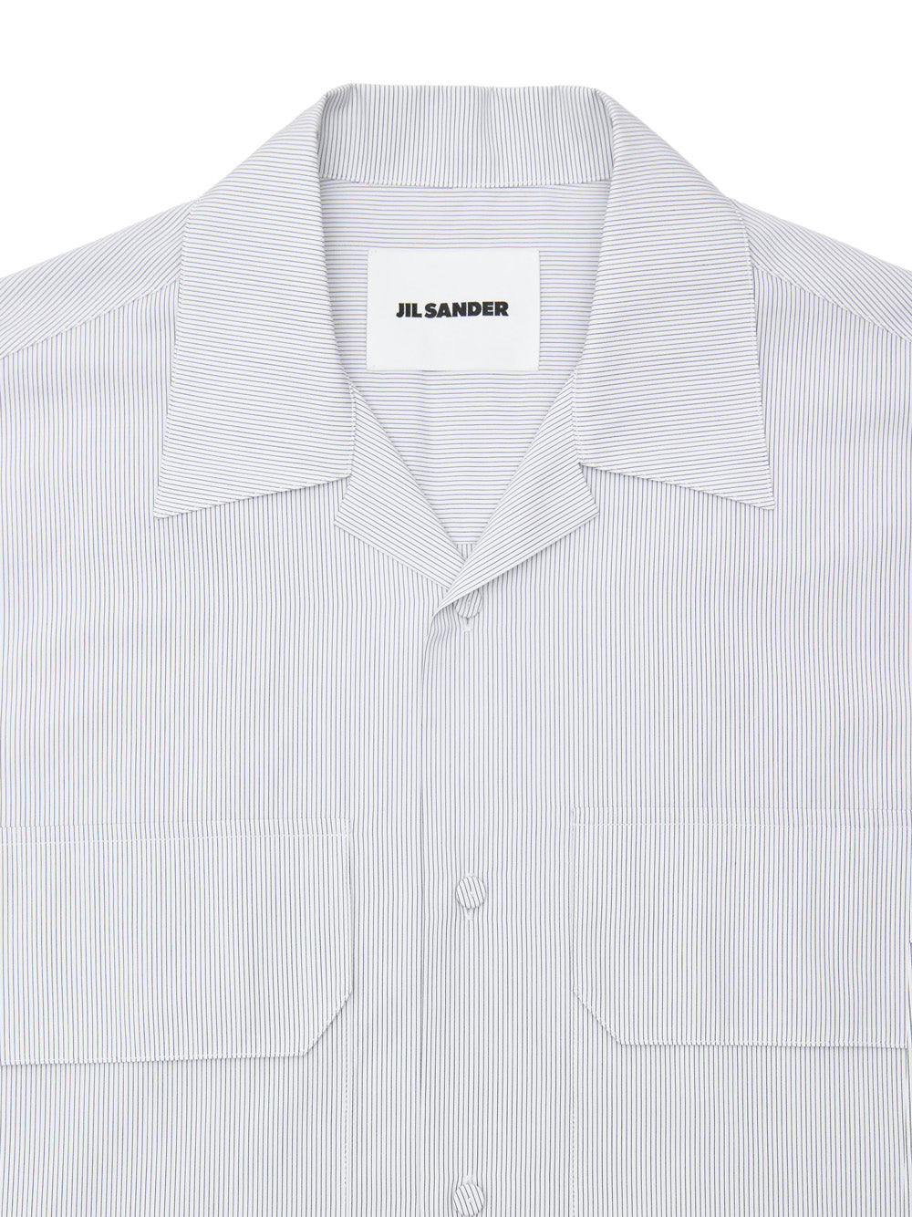 Camicia Maniche Corte a Righe Boxy Fit Jil Sander