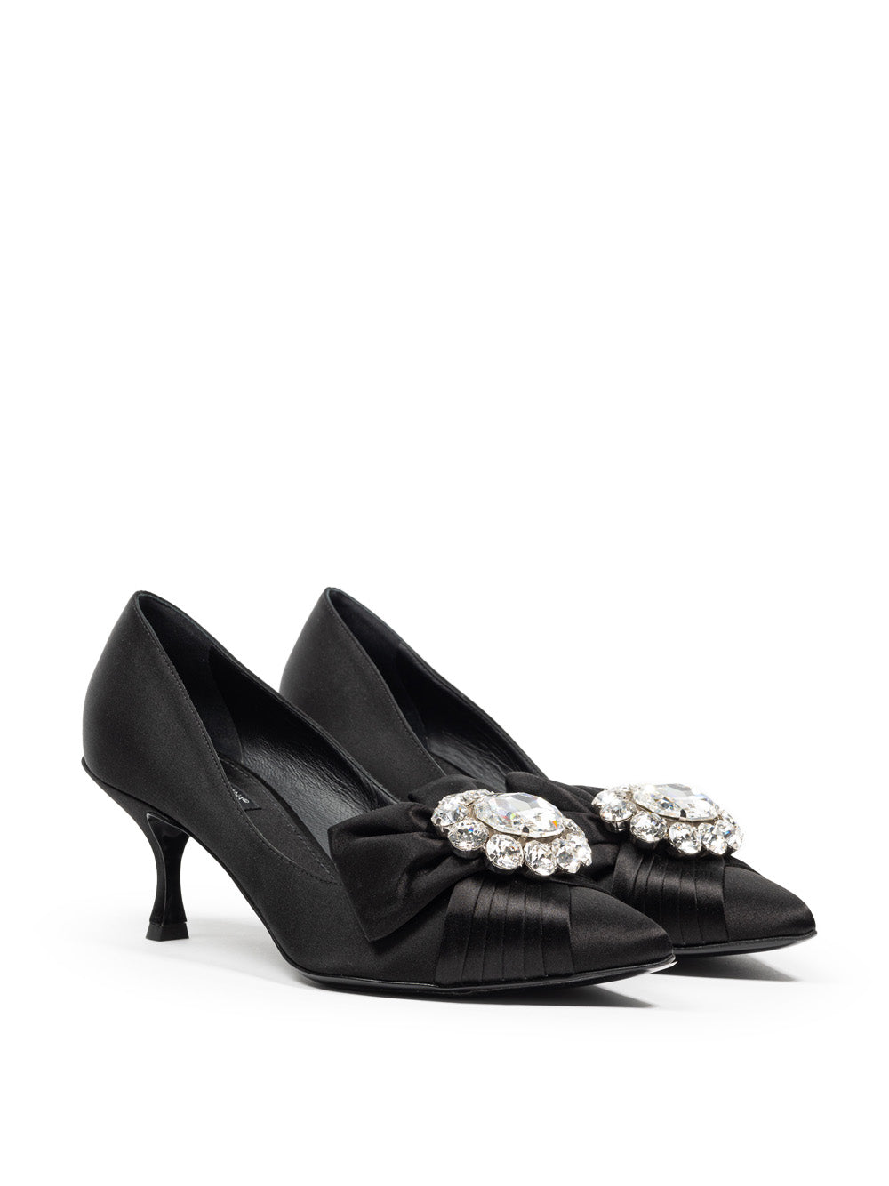 Décolleté in Raso Con gioiello Dolce & Gabbana