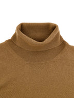 Maglione Dolcevita Marrone in Lana Sottile Gran Sasso