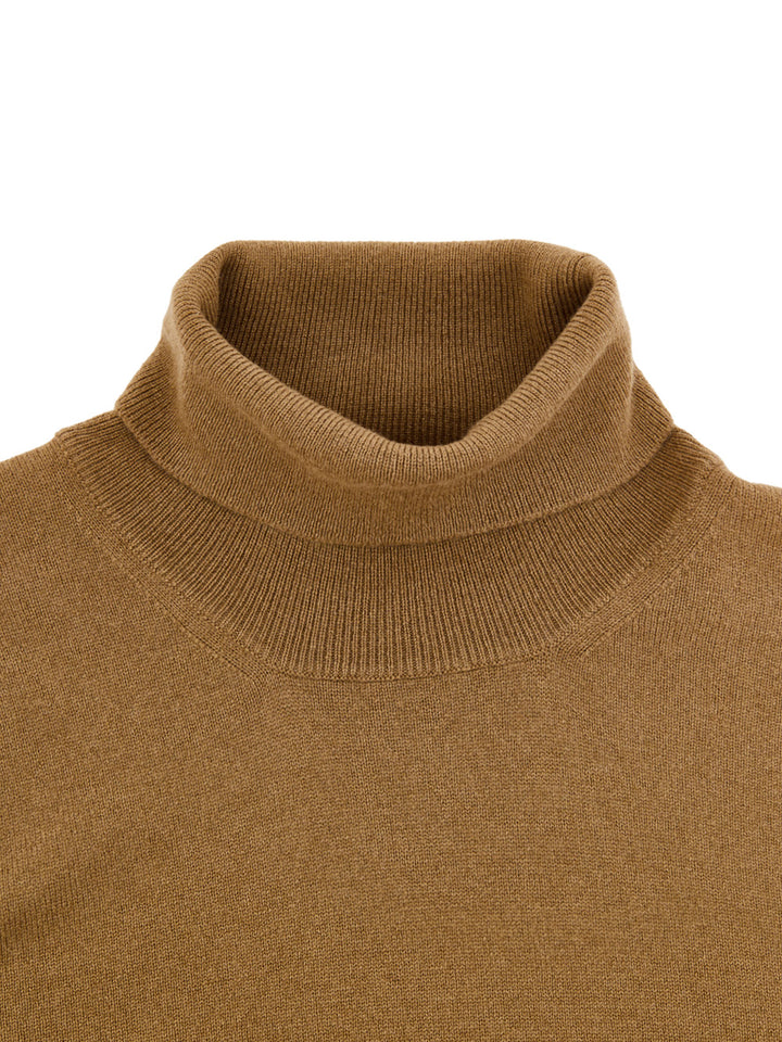 Maglione Dolcevita Marrone in Lana Sottile Gran Sasso