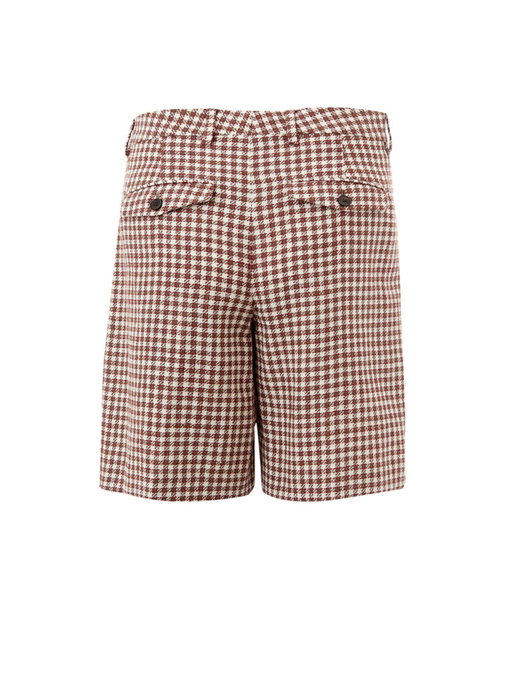 Shorts Principe di Galles Bordeaux Lardini