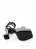 Sandali Plateau Nero con Cristalli Doppio Fiocco Mach & Mach