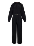 Abito Tuta in Nero con Cintura Gucci