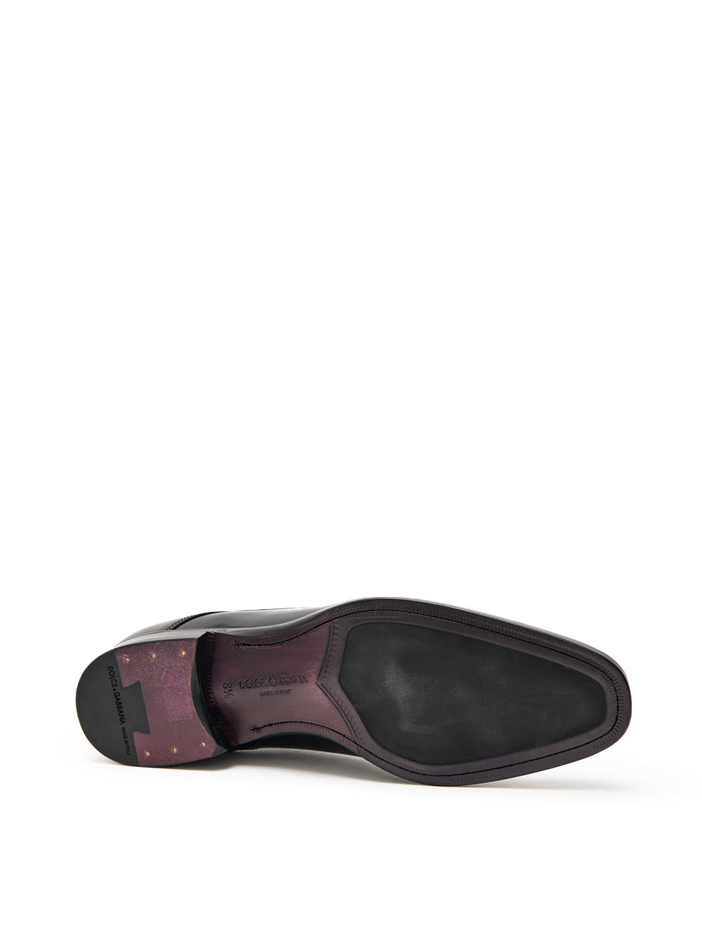 Mocassino Derby Stringato in Vernice Nera Dolce & Gabbana