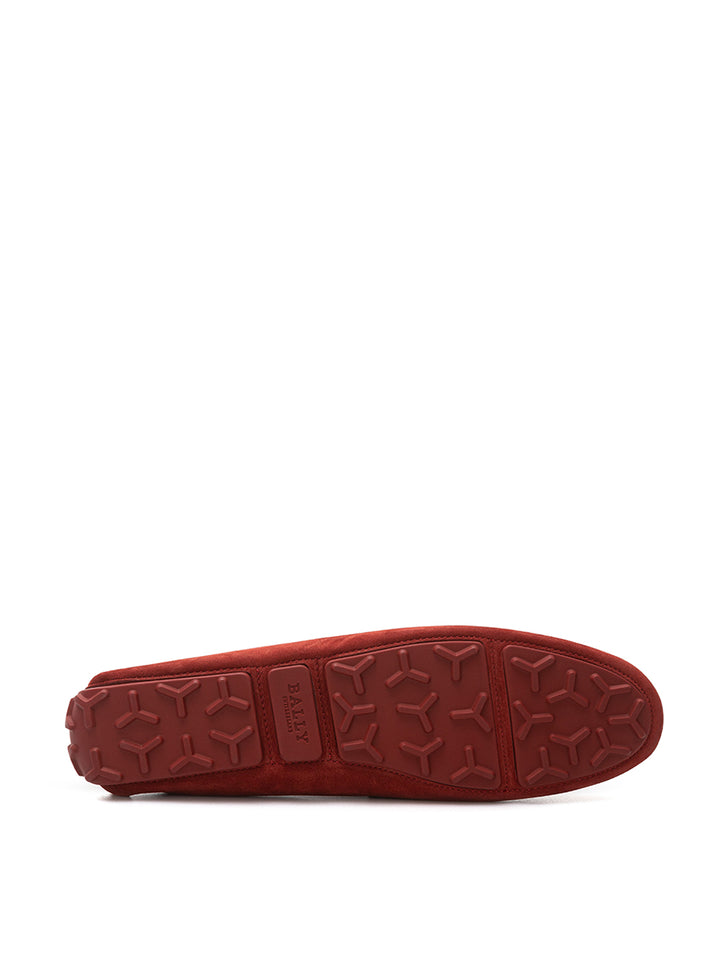 Bordeaux penny moccasin in Bally suede