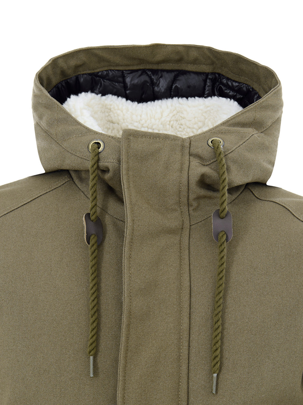 Giubbino Parka Verde Lungo in Tessuto con Tasconi Moose Knuckles