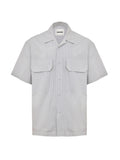 Camicia Maniche Corte a Righe Boxy Fit Jil Sander