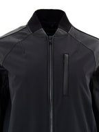 Parka Nero in Tessuto Tecnico e Pelle Moose Knuckles