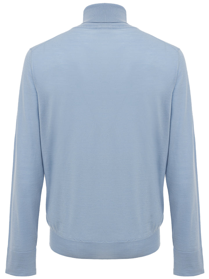 Cashmere Silk Turtleneck in Brioni Light Blue