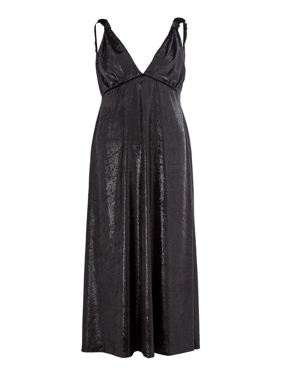 Abito con Spalline Effetto Lucido in Velvet